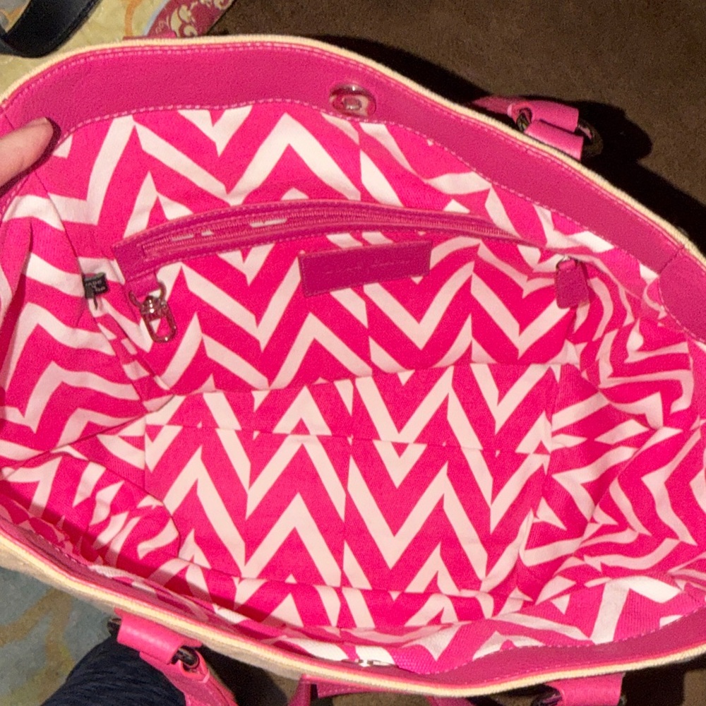Cole Haan Tan and Pink Tote Bag - Picture 9 of 13